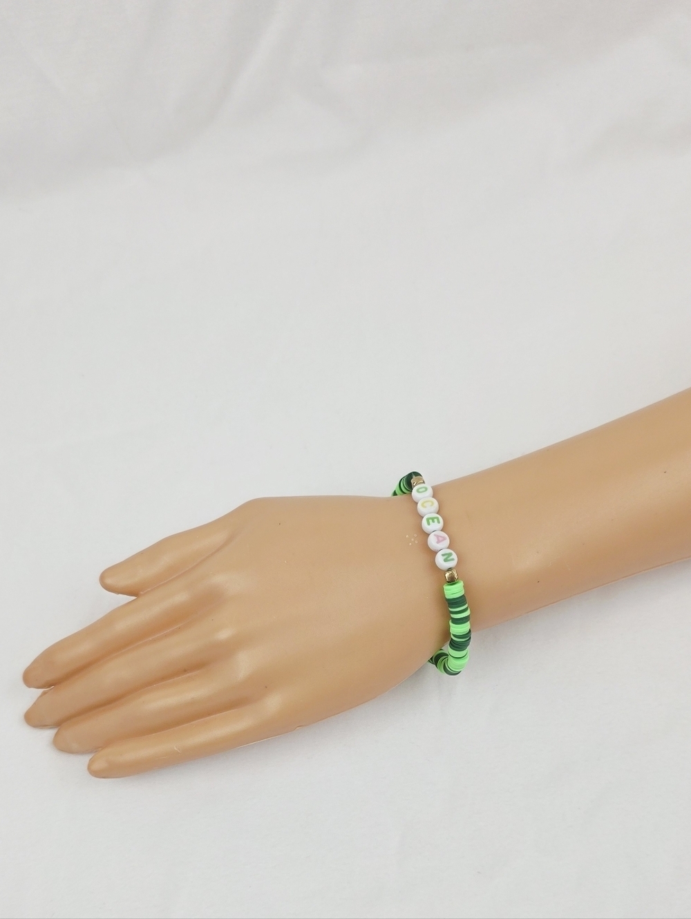 Handmade Clay Bead Ocean Bracelet